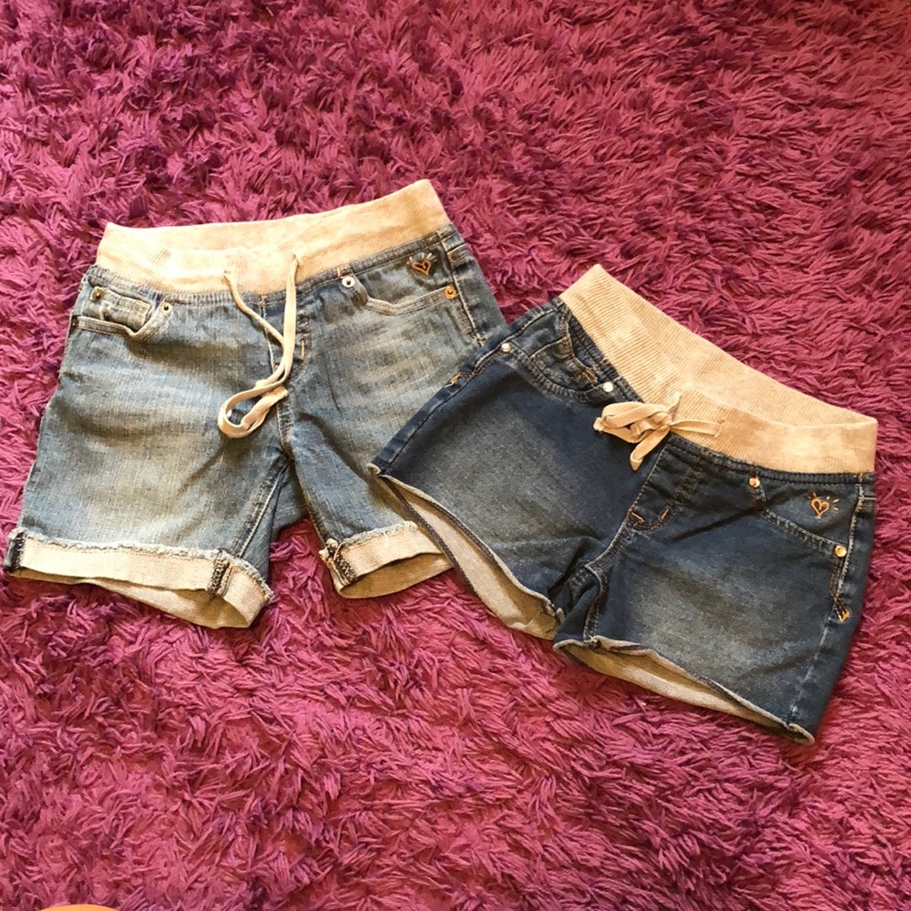 Two pairs of justice 10slim shorts